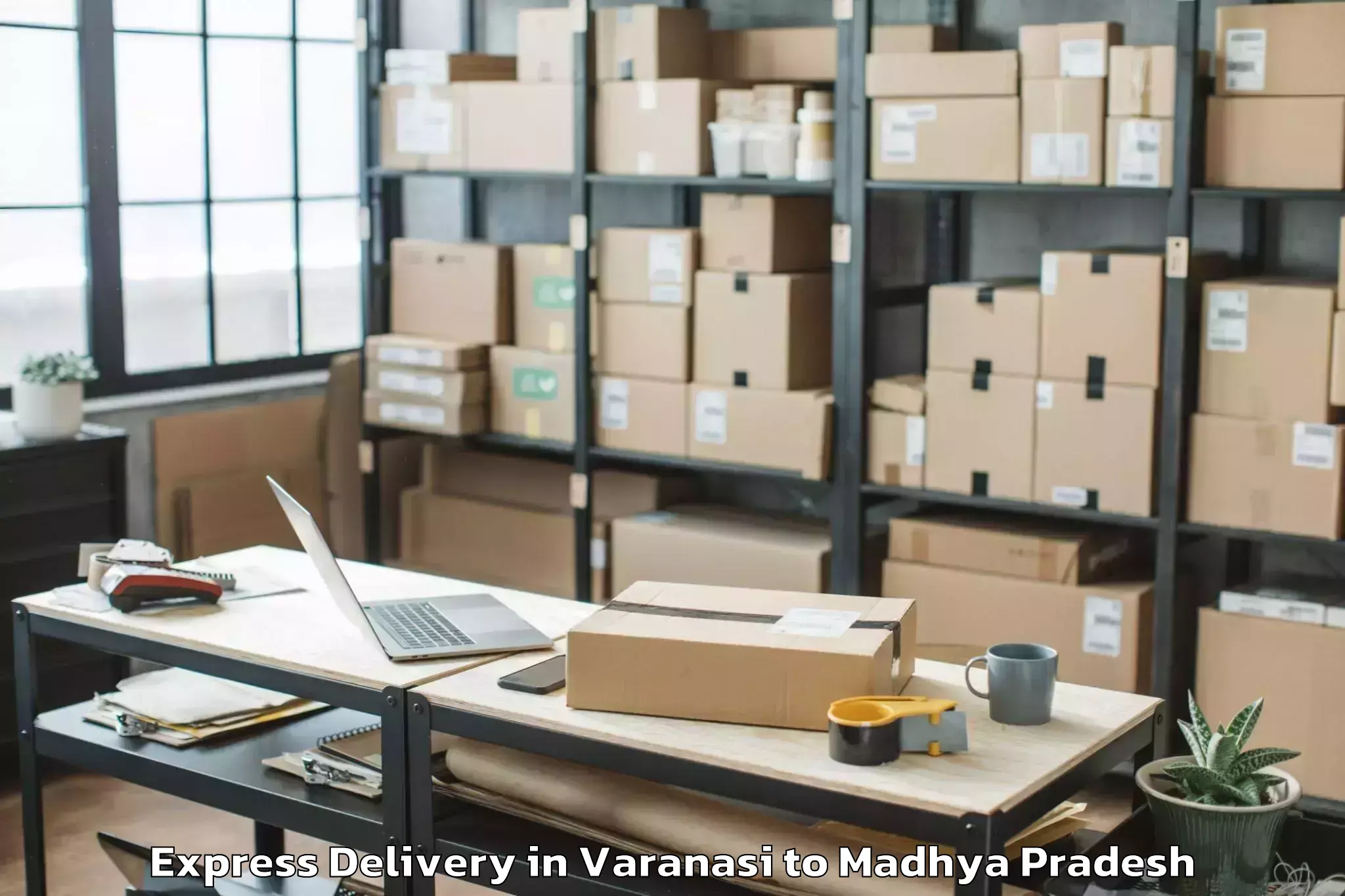 Book Varanasi to Manawar Express Delivery Online